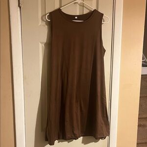 Brown Sleeveless Dress